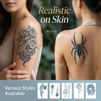 Autocollants de tatouage temporaire personnalisés, imperméables, art corporel personnalisé, décalcomanies, OEM ODM, vente en gros, usine