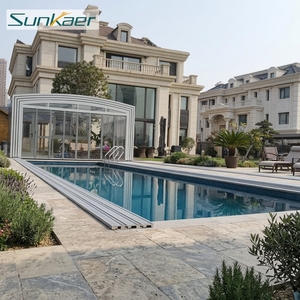 Copertura per Piscina Retrattile Automatica Eco-Friendly dal Design Moderno con Telecomando per Ville, Appartamenti, Sale e Parchi - Product Image 4
