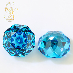 Pierres CZ de haute qualité de 6*6 mm à 12*12 mm, pierres synthétiques bleu ciel, qualité 5A, zircone cubique de forme octogonale rose millénaire - Product Image 1