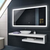 Miroir mural intelligent Anti-buée, écran tactile rétro-éclairé Led, pour la salle de bains
