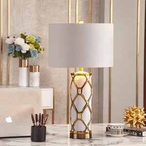 Lusso colore personalizzato ceramica LED Art Deco lampada da tavolo rotondo <span class=keywords><strong>Design</strong></span> moderno soggiorno camera da letto decorazione per la casa accessori per matrimonio - Product Image 4