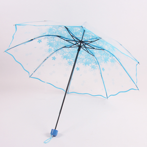 Parapluie transparent pliable portable pour adulte, manuel, en plastique coloré, écologique, cadeau de mariage, vente chaude 2026 - Product Image 1