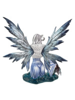 Haute qualité Poly résine fée Statue fée avec eau Dragon Figurine résine décoration de la maison