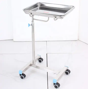 รถเข็นถาดใส่เครื่องมือผ่าตัดสแตนเลสสำหรับโรงพยาบาล - Product Image 6