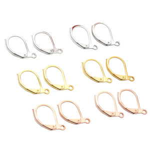 DIY Brass French Ear Hooks And <b>Clips</b> For Earring Making Copper Plated Drop Shape Jewelry Findings Components - Product Image 1