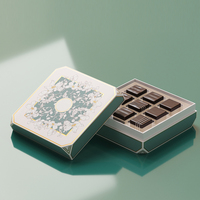 Scatola Regalo di Lusso Personalizzata per Cioccolatini con Confezione in Carta Rigida e Vassoio Trasparente per Marchi di Dolciumi Premium