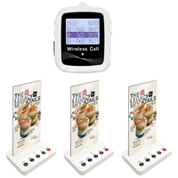 Système d'appel sans fil pour serveurs avec support de carte de menu, sonnette d'appel pour restaurant, café, aire de restauration, hôtel, clinique