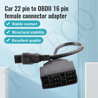 Conectores FOXECO de Alta Resistencia Anti-Interferencia con Aislamiento de PVC de 22 Pines a OBD II de 16 Pines para Diagnóstico y Programación de Vehículos 12V