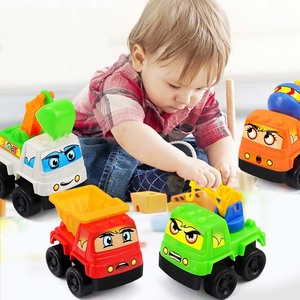 6 modèles de <span class=keywords><strong>mini</strong></span>-véhicules de chantier à inertie pour enfants, ensemble de camions-bennes et excavatrices, cadeau pour garçons - Product Image 2