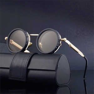 Gafas de Sol Polarizadas Redondas Estilo Steampunk de Alta Gama con Filtro ND Giratorio de 9 Niveles y Atenuación Ajustable - Product Image 3