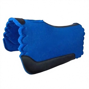 Tapis de selle western léger en feutre de laine profilé avec rembourrage en polyester, patch en cuir pour l'équitation, confort optimal - Product Image 1