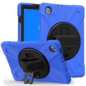 Pour <span class=keywords><strong>Lenovo</strong></span> Tab <span class=keywords><strong>M10</strong></span> 2nd <span class=keywords><strong>HD</strong></span> TB-X306X 10.1 pouces enfants doux silicone antichoc poignée robuste rotation support pliable étui pour <span class=keywords><strong>tablette</strong></span> - Product Image 1