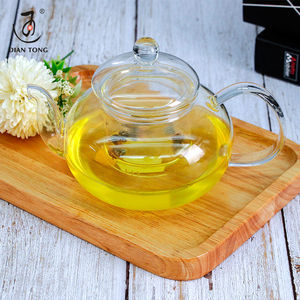 Teiere <span class=keywords><strong>in</strong></span> <span class=keywords><strong>vetro</strong></span> <span class=keywords><strong>borosilicato</strong></span> trasparente resistente al calore con infusori e tazze scaldino logo personalizzato teiera a collo d'oca 1000/800ml - Product Image 5