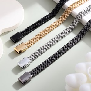Nuovo Bracciale a Squama di Pesce in Acciaio Inossidabile da 8*4MM per Uomo e Ragazzo a Doppia Fila Punk Hip Hop di Tendenza - Product Image 3