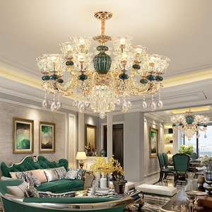 Hot Selling Good Price European Style French Vintage <b>Crystal</b> Ceramic Classic <b>Chandelier</b> Energy-saving Pendant <b>Light</b> - Product Image 2