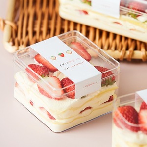 Ép nhựa đúc hộp vuông tráng miệng Tiramisu Bánh Snack kẹo Cookie bao bì hộp rõ ràng cửa sổ nhà máy chi phí cắt mảnh - Product Image 1