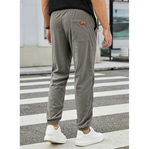 JMIERR-Pantalones de pana para hombre, pantalón de chándal, con bolsillos, antiarrugas, color lavado - Product Image 6