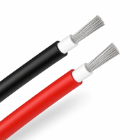 Câble électrique monoconducteur en cuivre XLPO PV1-F 2,5 mm² 30A, usage industriel, 0,6/1KV AC 1800V DC, gaine en caoutchouc