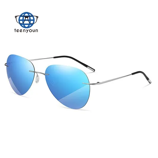 Teenyoun 2024 arrivées de lunettes de soleil femmes concepteur métal sans monture polarisé hommes conduite lunettes de soleil polarisées en gros