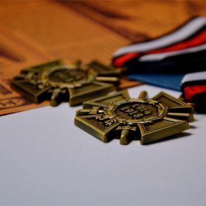 Brass Gold Plated Gymnastic Award <b>Medal</b> Fashion Commendation Metal Medallions Custom Logo Design - Product Image 4