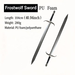 Épée <span class=keywords><strong>en</strong></span> mousse PU Frostwolf (40,94 po) – Arme de cosplay <span class=keywords><strong>Game</strong></span> <span class=keywords><strong>of</strong></span> <span class=keywords><strong>Thrones</strong></span> légère et sûre, accessoire de jeu de rôle - Product Image 1