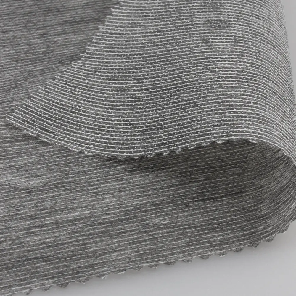 Toptan % 100% Polyester çift nokta eriyebilir dikiş ipliği örme örgü olmayan dokuma tela giysiler için