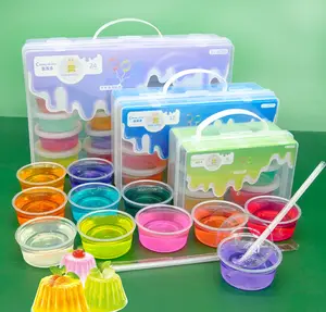 Kinderen Veilig Soft Eenvoudige Reiniging Niet Giftig Diy Speelgoed Slime Crystal Modder Maken Kits Slime Kit Set Speelgoed