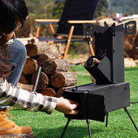 Poêle à bois portable pour le camping en plein air, la survie en milieu sauvage et la préparation de feux de bois