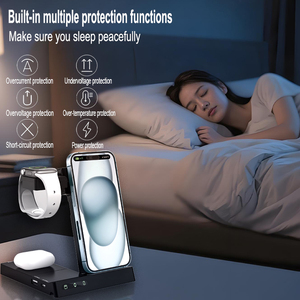 Chargeur sans fil 15w 6 en 1 Chargement inductif sans fil Super Stabilité Multi-Protection Compatible avec les appareils multimarques - Product Image 3