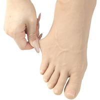 Prothèse de pied artificielle en silicone réaliste, couvre-cicatrices, pour Halloween et cosplay