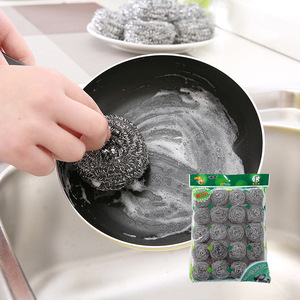 <span class=keywords><strong>BONNO</strong></span> Lot de 20 tampons à récurer en laine d'acier inoxydable, éponge à récurer métallique robuste pour le nettoyage intensif de la cuisine - Product Image 5