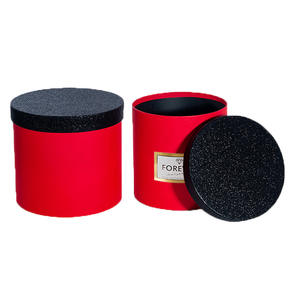 وصل حديثًا صندوق باقة من قطعتين صندوق زهور فارغ من الورق المقوى مستدير لامع لتغليف الزهور - Product Image 1