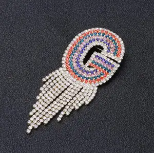 Grosir Bros Logam Manik-manik Akrilik Kristal Antik Pin Bros Perhiasan Berlian Imitasi untuk Pria Wanita Bros Hijab Pin Aksesoris
