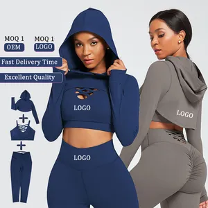 Factory Directly Custom Logo Athletic Wear Seamless Gym Clothing for Women,  2/3PCS Workout Outfits Sexy Sports Bra + Biker Shorts + Yoga Pants  Activewear Set - China Sexy Gym Clothes and Gym