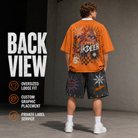 Ensemble de sport IKDEER personnalisé à blocs de couleur, imperméable, en polyester et nylon, coupe-vent, survêtement, veste zippée et short pour homme