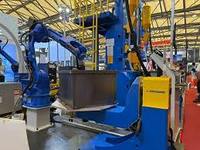 Línea de Soldadura Robótica KUKA H Beam con PLC, Motor, Estructura de Acero, Corte 3D de Alta Precisión, Riel de Suelo y Alta Capacidad