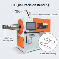 Máquina Automática de Doblado de Alambre CNC 3D Modelo ZD-3D-308, Capacidad de 3-8 mm, Venta Directa de Fábrica para Acero al Carbono y Acero Inoxidable