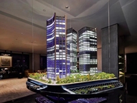 Modèle architectural numérique 3D moderne avec éclairage LED, fourni par le fabricant, pour projets d'urbanisme