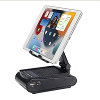 Altavoz Bluetooth, soporte universal para teléfono móvil, tableta y ordenador, ajustable y plegable, caja de sonido portátil con reproducción desde unidad USB
