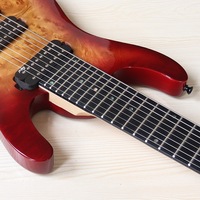 Guitare électrique violette brillante à 8 cordes de 39 pouces, micro de qualité professionnelle