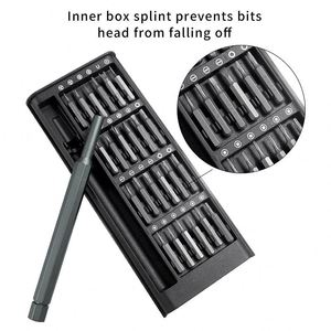 Jeu de tournevis de précision de poche pour téléphone portable Kit d'outils de réparation Multi <span class=keywords><strong>PC</strong></span> portable 24 Bits pour Iphone Samsung Xiaomi Plain OEM Head Box - Product Image 3