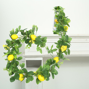 Guirlande artificielle de citronniers Xi Ye, plante verte suspendue pour décoration murale, décoration intérieure et extérieure, printemps, 150 cm - Product Image 4