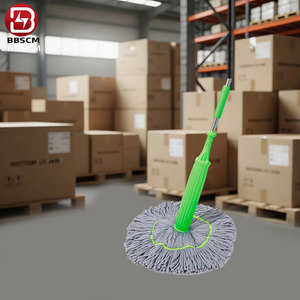 Mopa de microfibra 2 en 1 con mango largo y sistema de autoescurrido, herramienta de limpieza giratoria mágica con varilla de acero - Product Image 5
