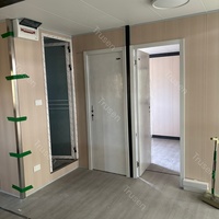 Mini-cabine préfabriquée de luxe standard de 20 pieds, écologique, entièrement installée, avec double aile pliante, appartement intégré et décoration métallique sculptée