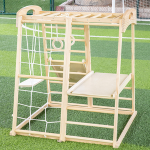 Montessori Children's <b>Wooden</b> <b>Play</b> Set Juguetes <b>Outdoor</b> Large Climbing <b>Equipment</b> Frame Playground for Kid - Product Image 2