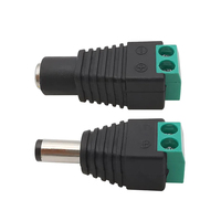 Adaptateur de prise de courant 12V DC 5.5*2.5mm prise mâle prise femelle pour caméra de vidéosurveillance lumière LED cuivre laiton DC 2.5X5.5mm connecteurs