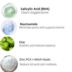 Gel hydratant pour peaux à tendance acnéique avec <span class=keywords><strong>acide</strong></span> <span class=keywords><strong>salicylique</strong></span>, niacinamide, hamamélis, 1,7 once liquide, crème pour le visage - Product Image 5