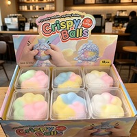 Mainan Donat Empuk Renyah Bentuk Cakar Kucing, Mainan Fidget Pereda Stres Warna-warni, Hadiah Promosi Pesta Anak