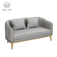 Moderner Ovaler Gesinterter Stein Gepolsterte Leder-Sitzgruppe für Gewerbe, Hotel, Café und Restaurant Tisch und Sitzbank Möbel Sofa