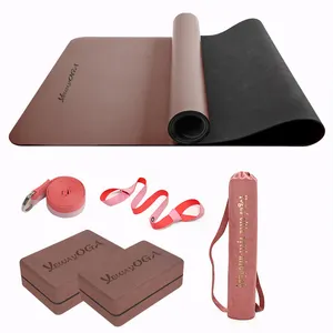 2023 Nieuwe Yewayoga 5Mm Natuurlijke Rubber Custom Pu Yoga Mat Eco Vriendelijke Anti Slip Alo Luxe Yoga Mat Met Draagriem En Tas